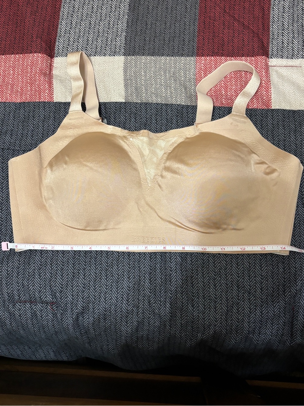 Breezies Nude/Blush Wireless Seamless Bra Size XL - NWOT
